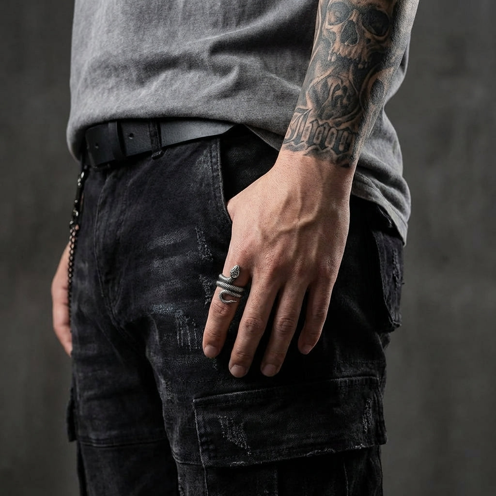 Spitfire Serpent Stainless Steel Ring