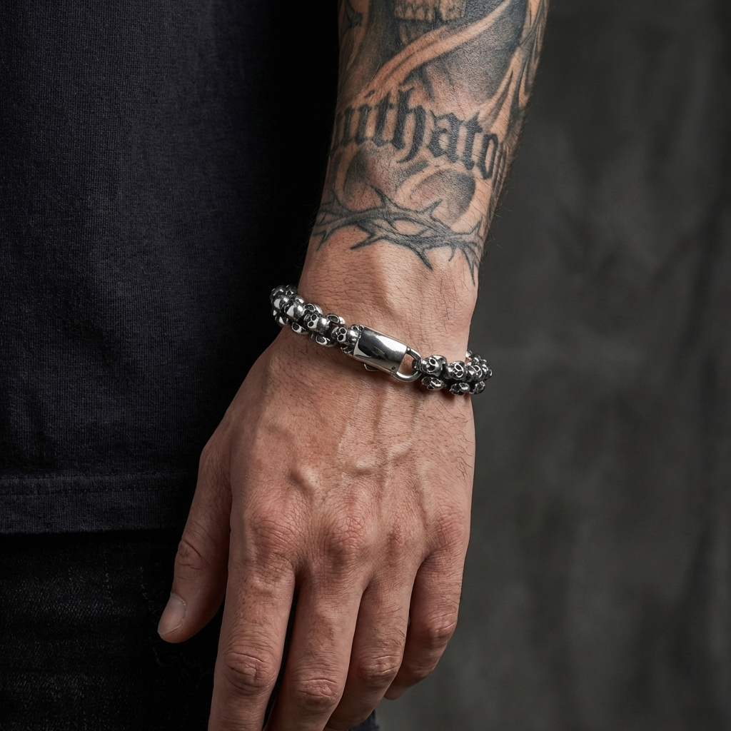 Deathrow Stainless Steel Jewelry Set