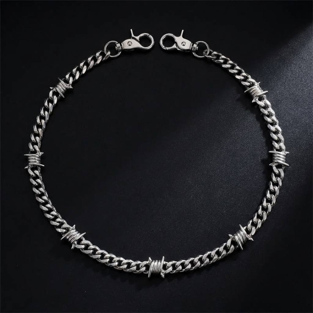 Barb Cuban Link Stainless Steel Belt Chain