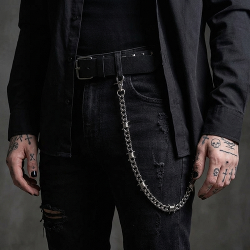Barb Cuban Link Stainless Steel Belt Chain