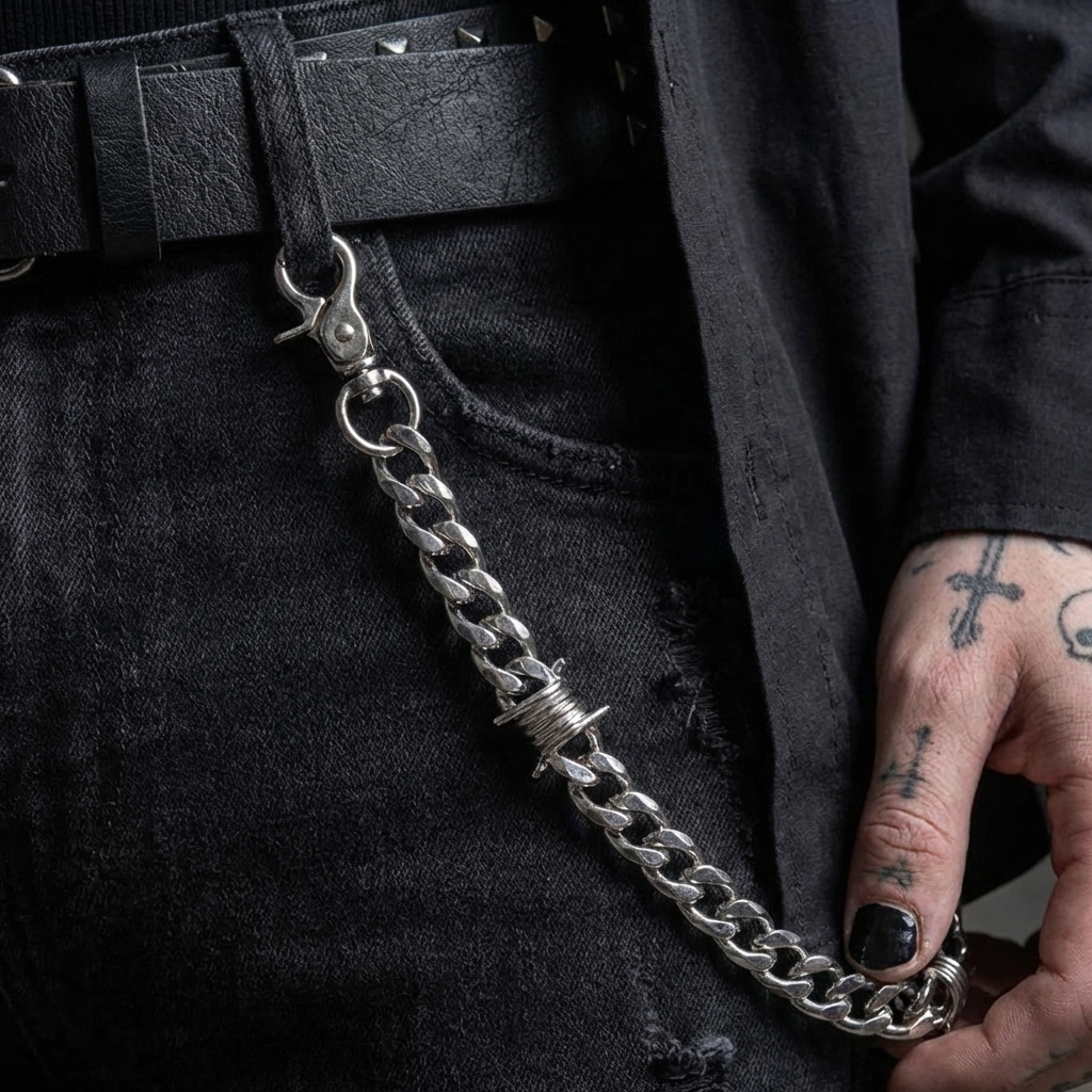 Barb Cuban Link Stainless Steel Belt Chain