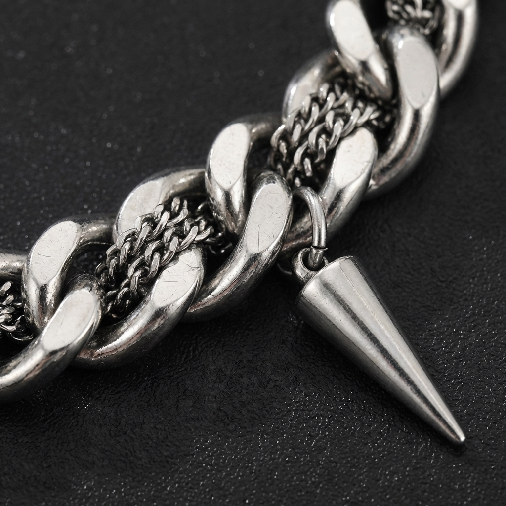 Spiked Cuban Link Stainless Steel Bracelet