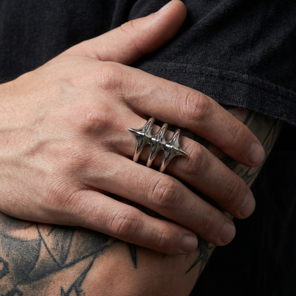 Exoskeleton Stainless Steel Ring