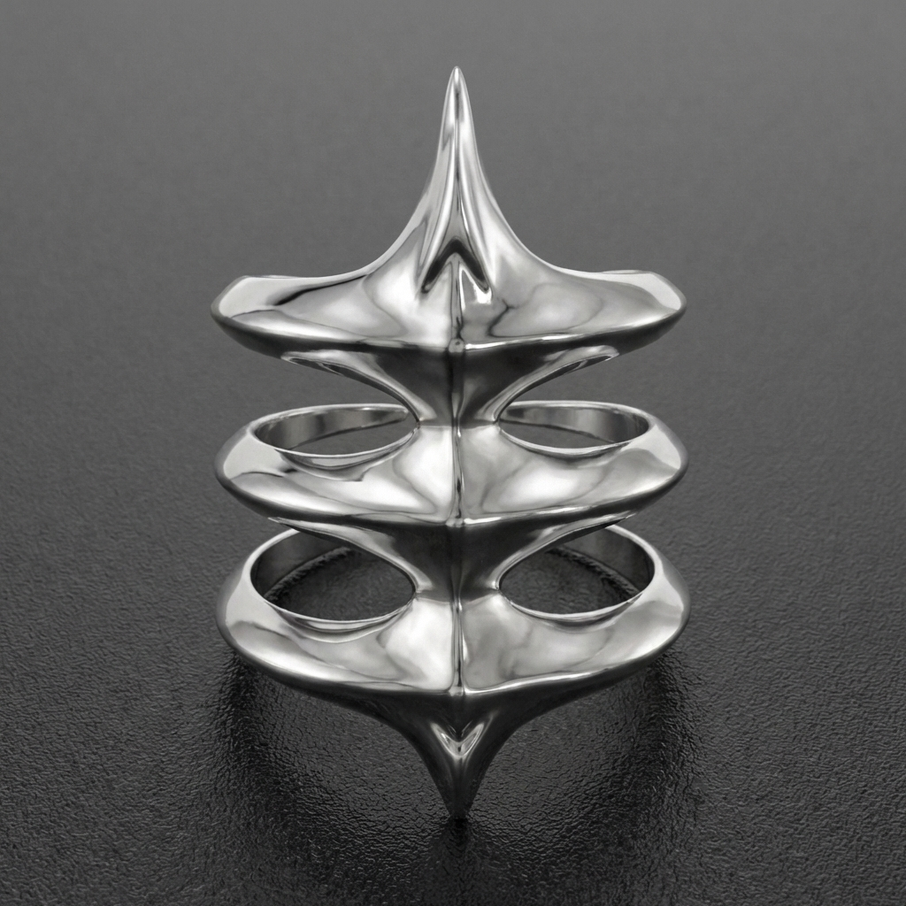 Exoskeleton Stainless Steel Ring