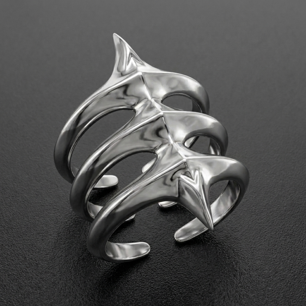 Exoskeleton Stainless Steel Ring