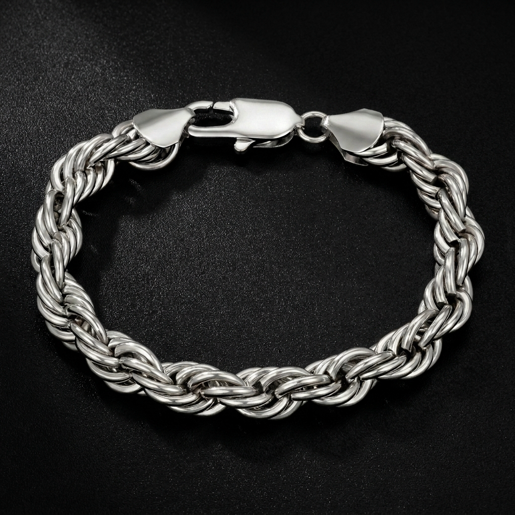5mm Rope Stainless Steel Bracelet