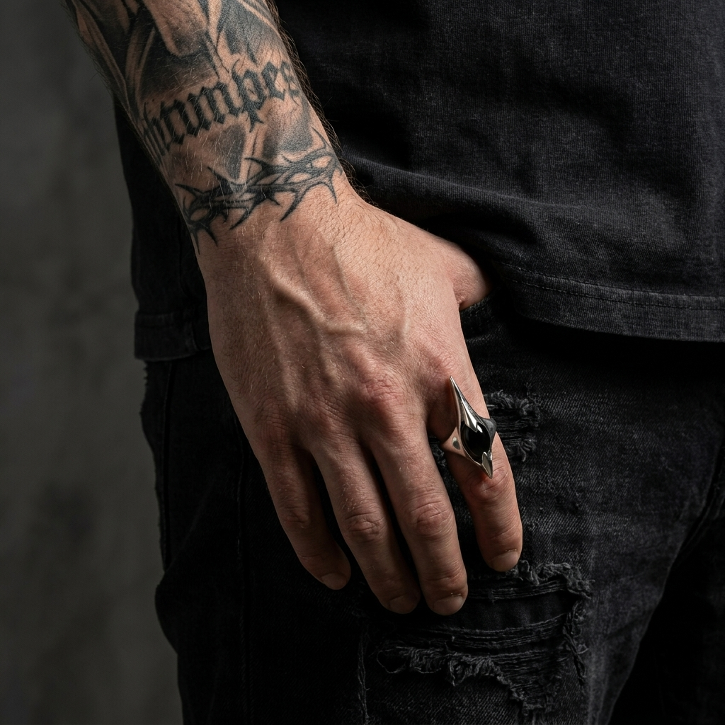 Abyss Black Stainless Steel Ring