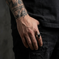 Abyss Black Stainless Steel Ring