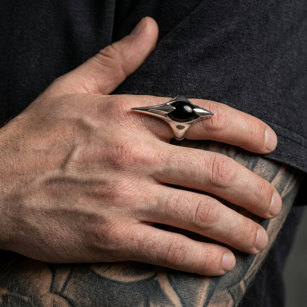 Abyss Black Stainless Steel Ring