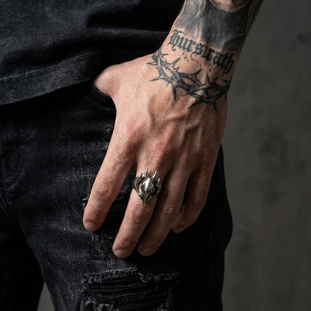 Gash Stainless Steel Ring