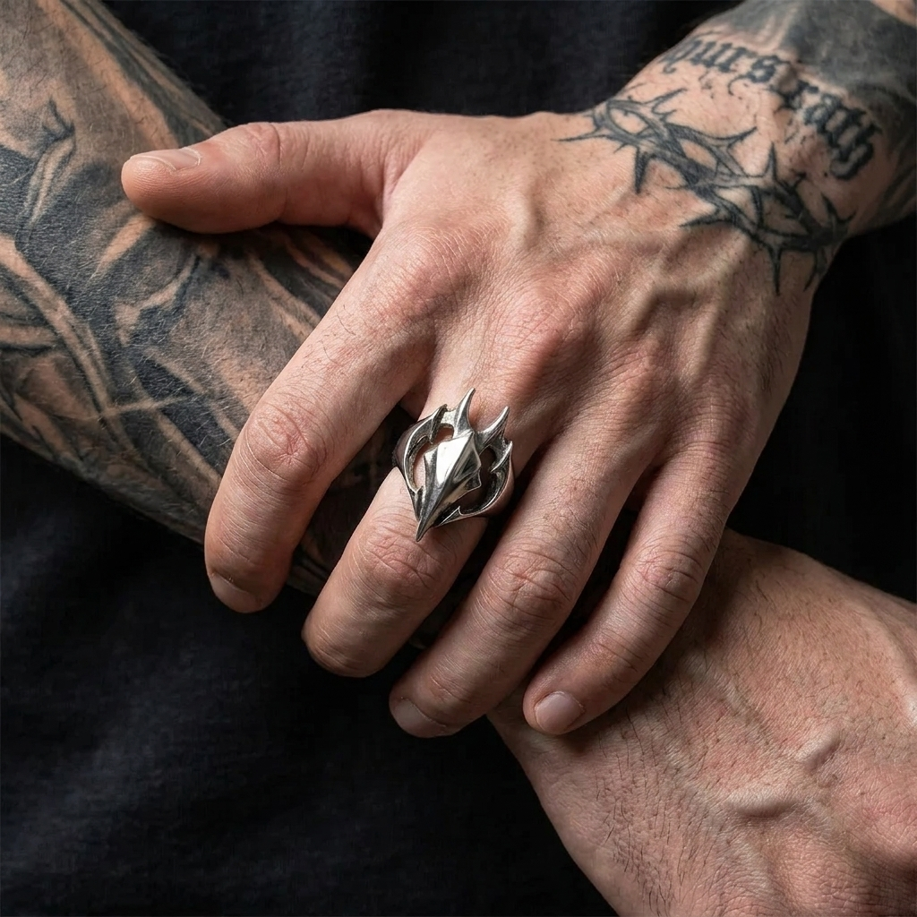 Gash Stainless Steel Ring