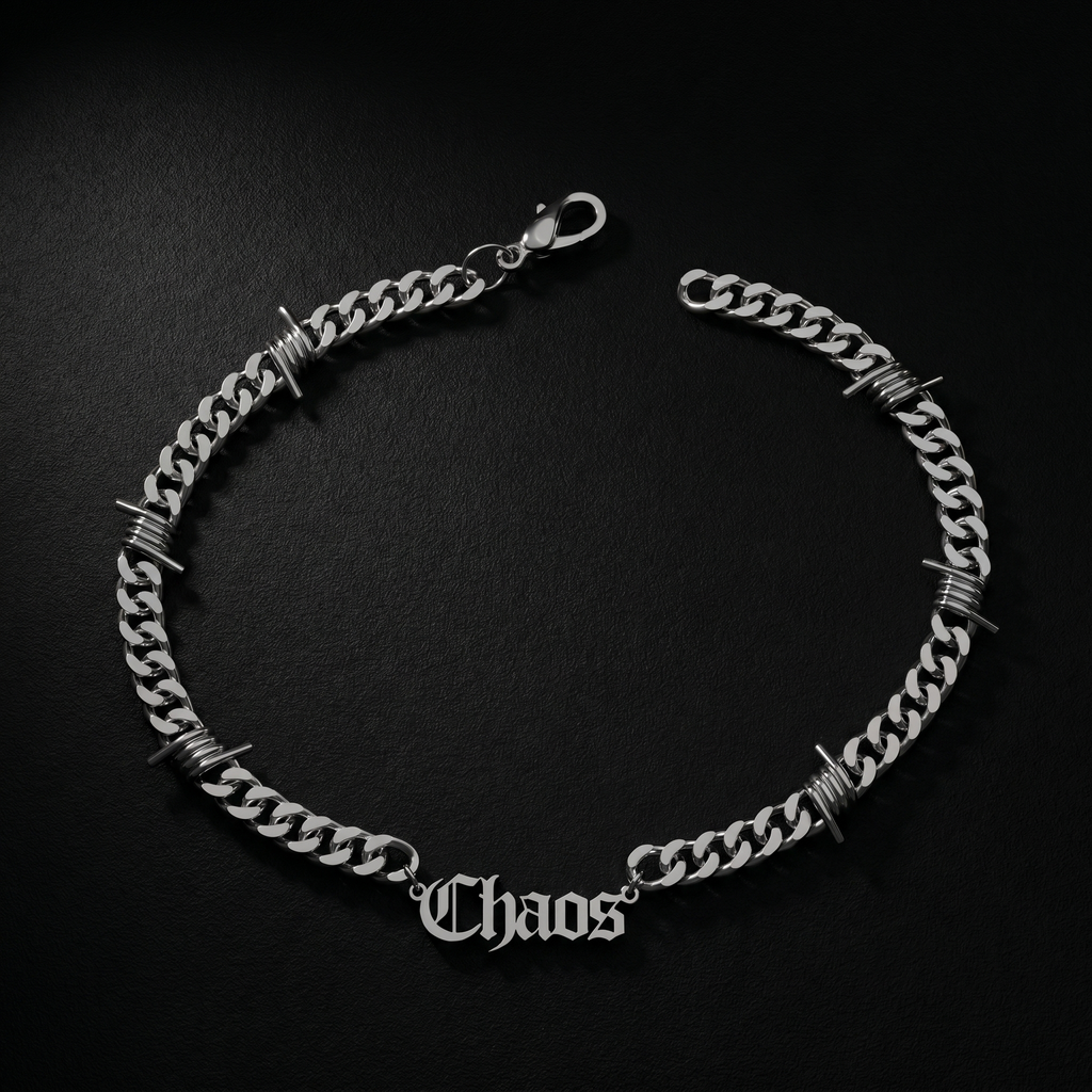 Custom Barb Cuban Name Cuban Link Stainless Steel Chain