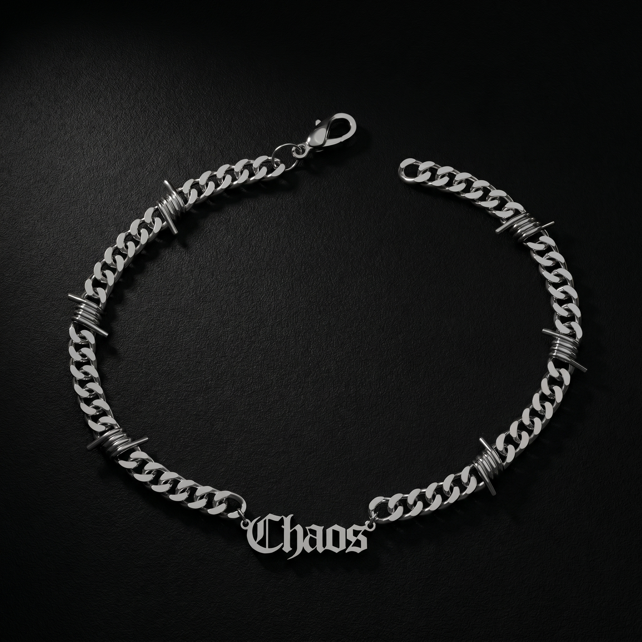 Custom Barb Cuban Name Cuban Link Stainless Steel Chain