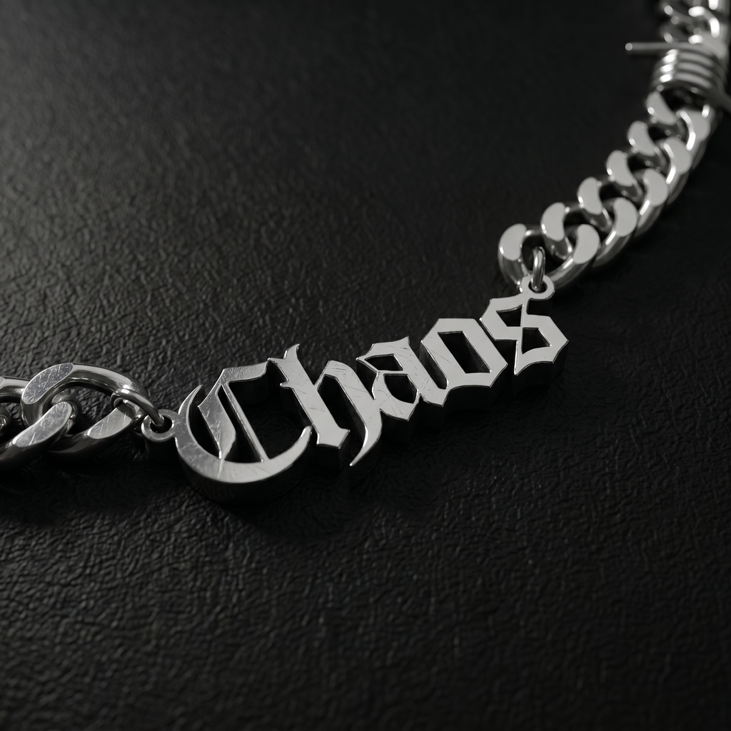 Custom Barb Cuban Name Cuban Link Stainless Steel Chain