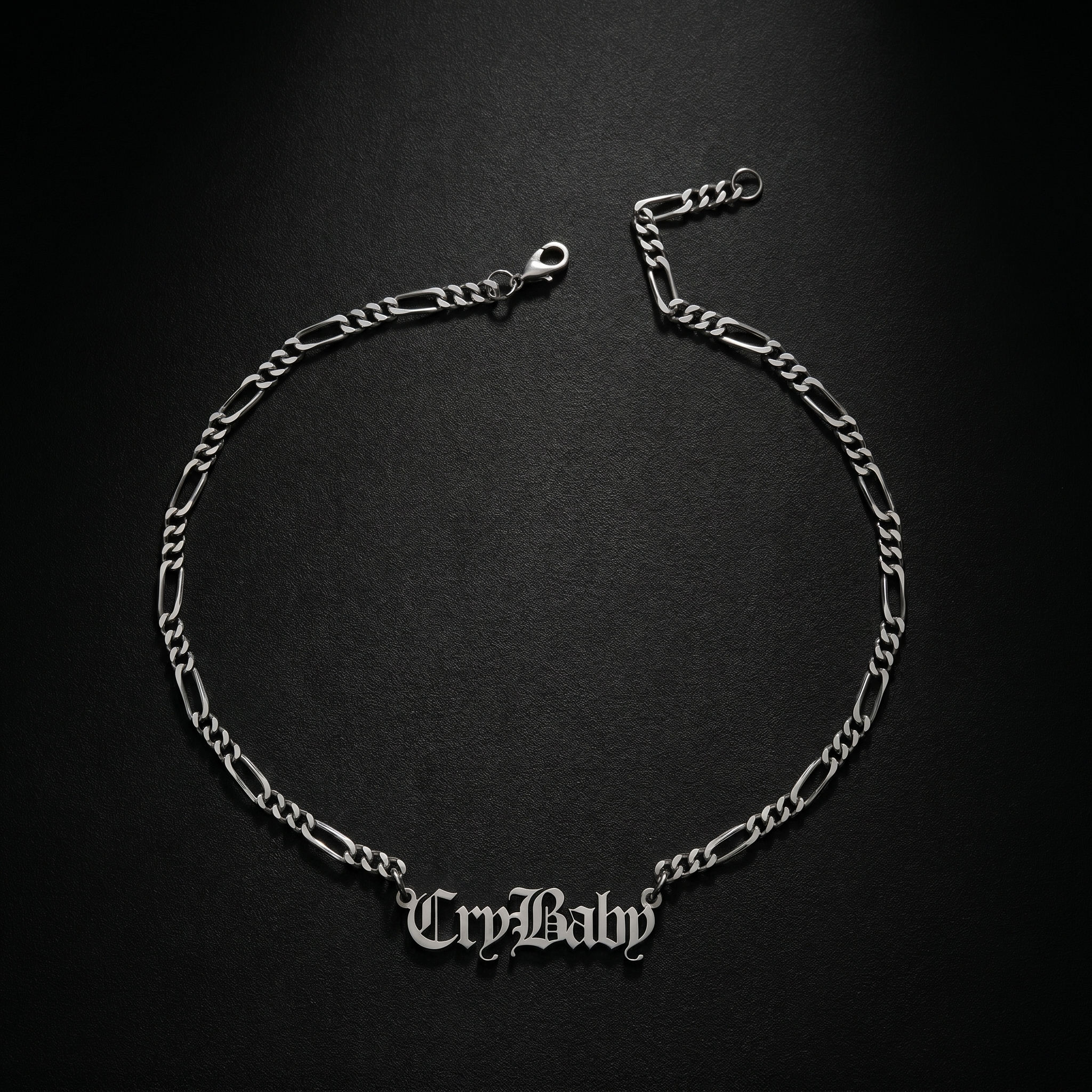 Custom Old English Stainless Steel Name Necklace