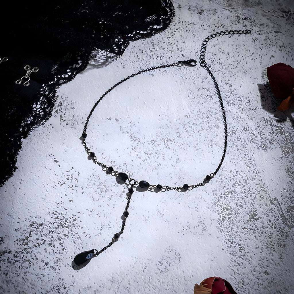 Midnight Drop Cubic Zirconia Necklace