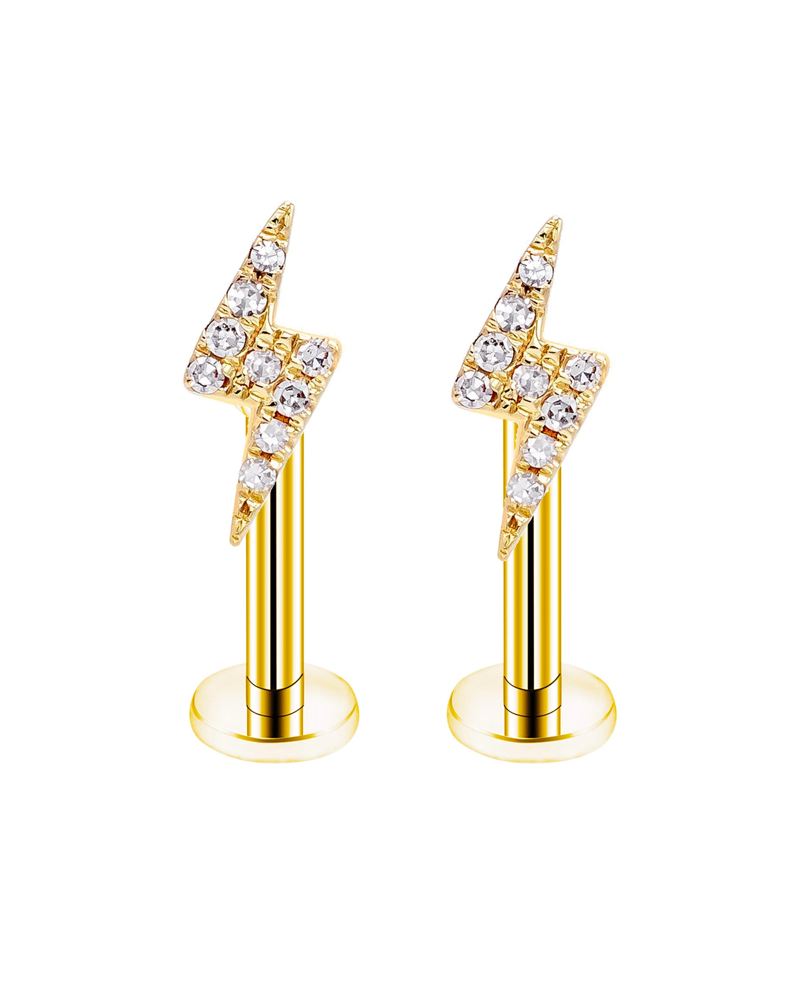 Blink Lightning Bolt Ear Piercing Stud