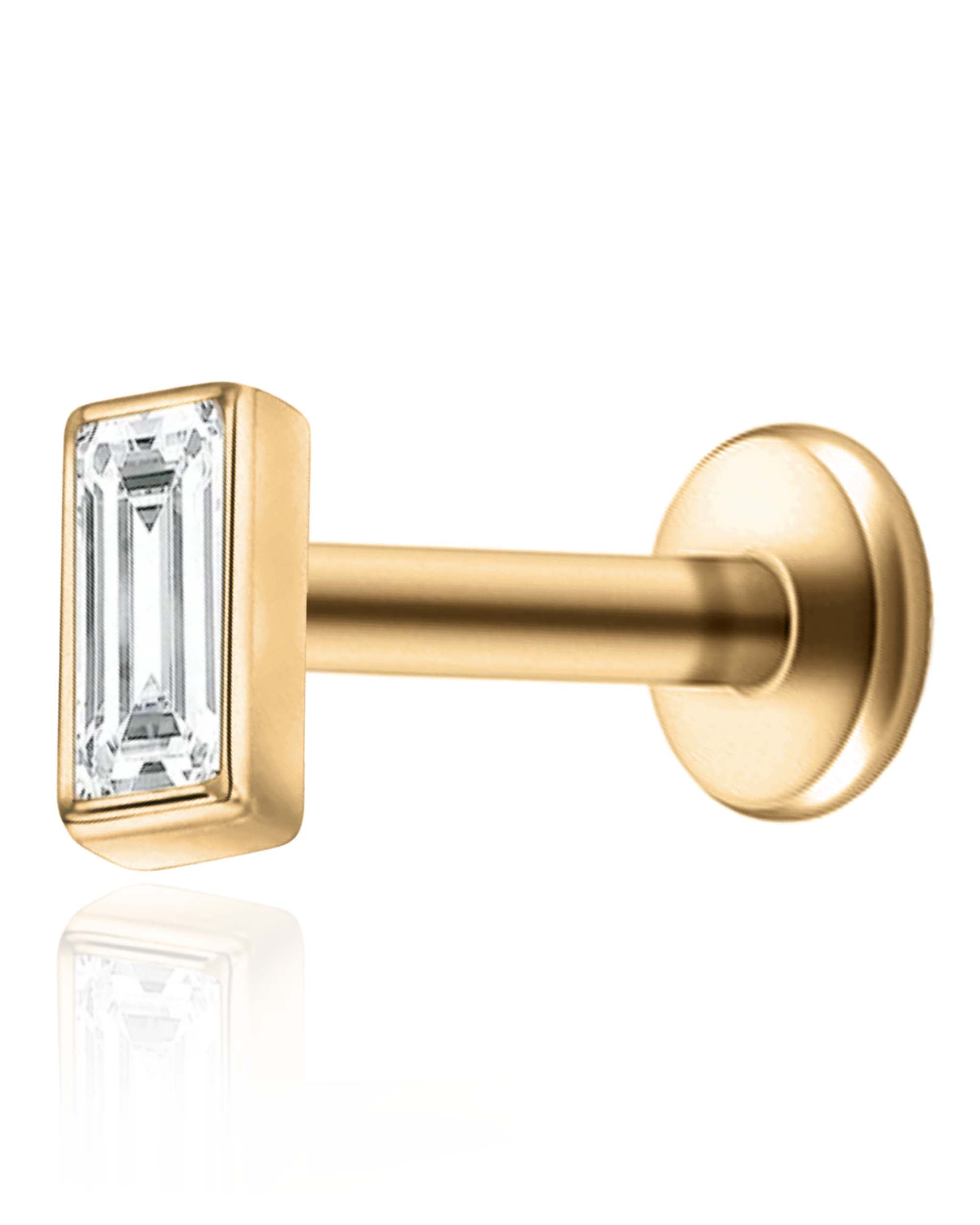 Lucine Baguette Ear Piercing Stud