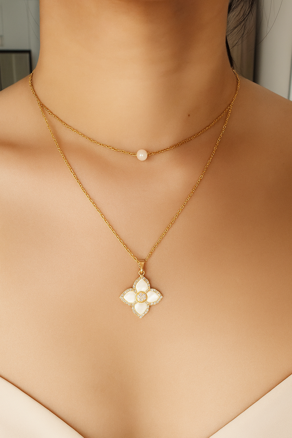 Montpellier Clover Chain Necklace