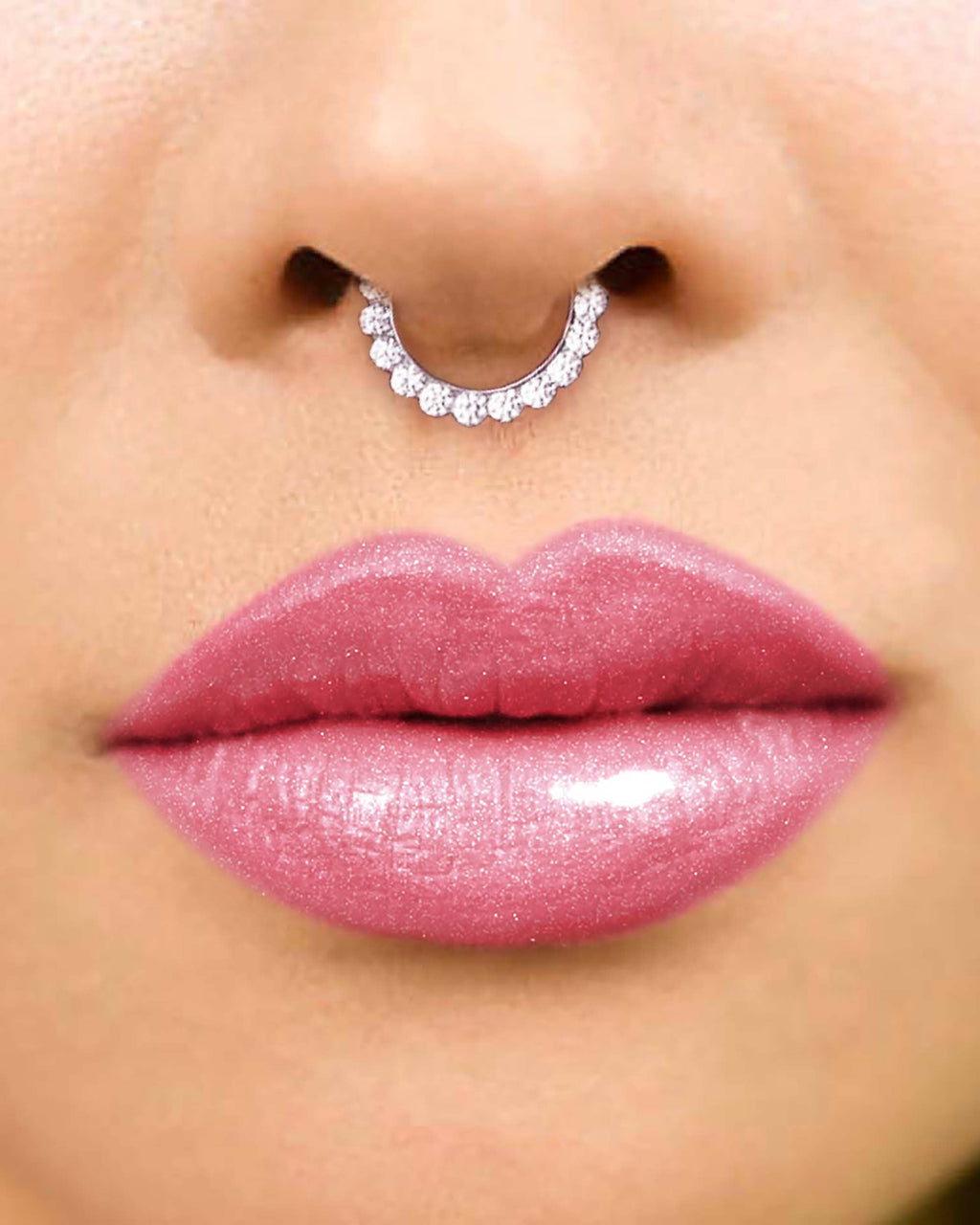 Divine Crystal Prong Earring Ear Piercing Ring Hoop Clicker