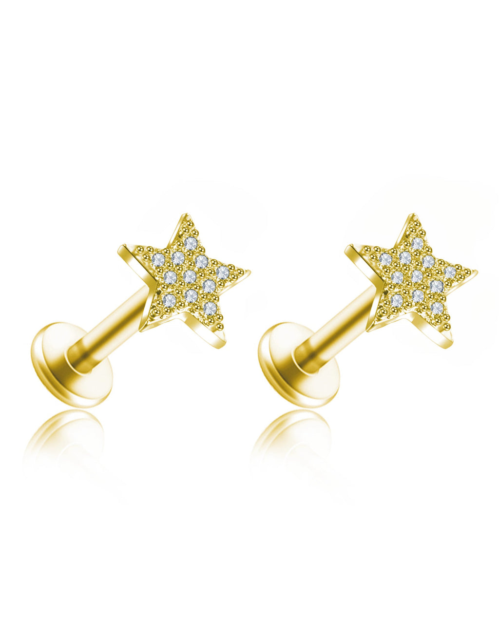 Sirius Crystal Star Ear Piercing Earring Stud Set