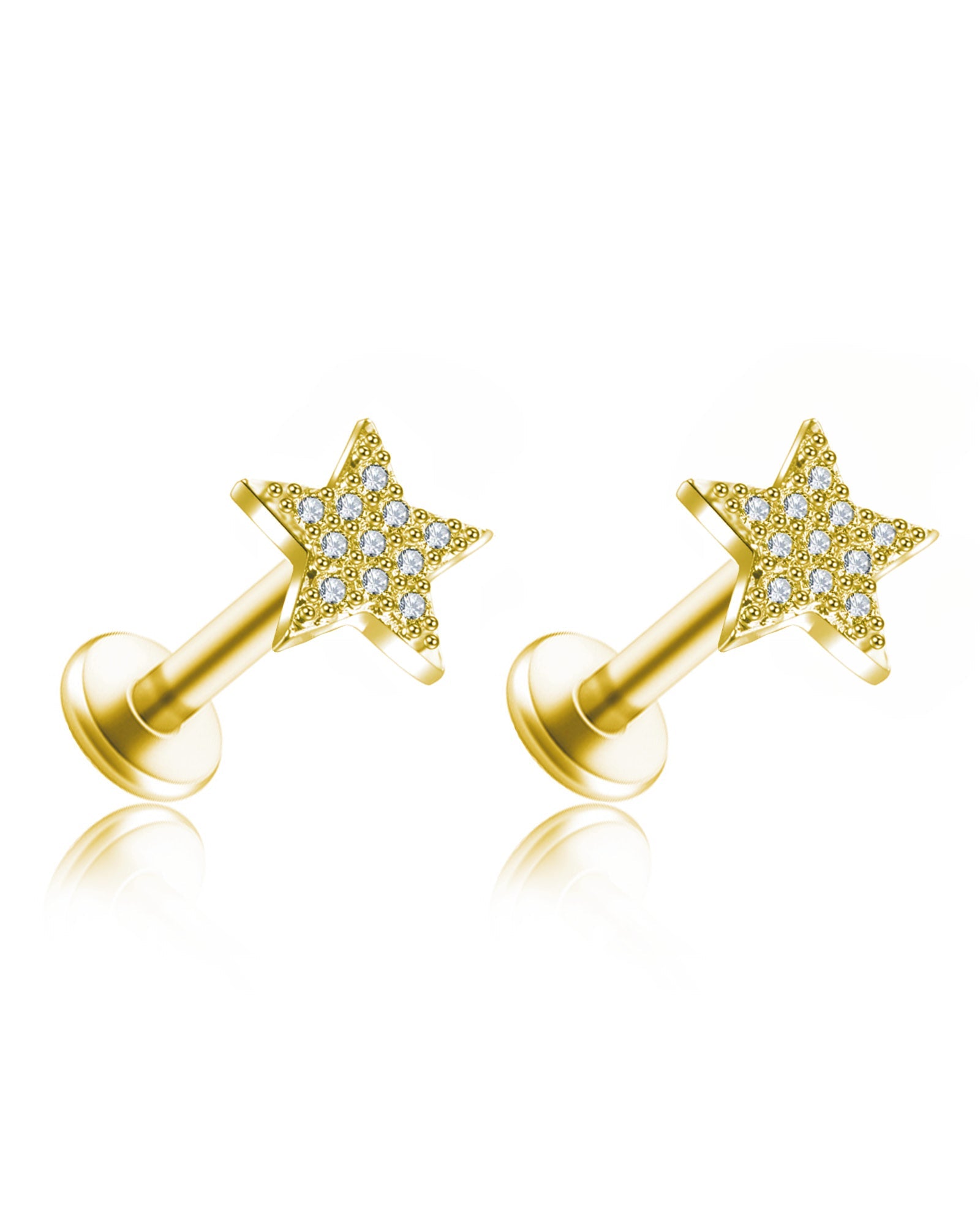 Sirius Crystal Star Ear Piercing Earring Stud Set