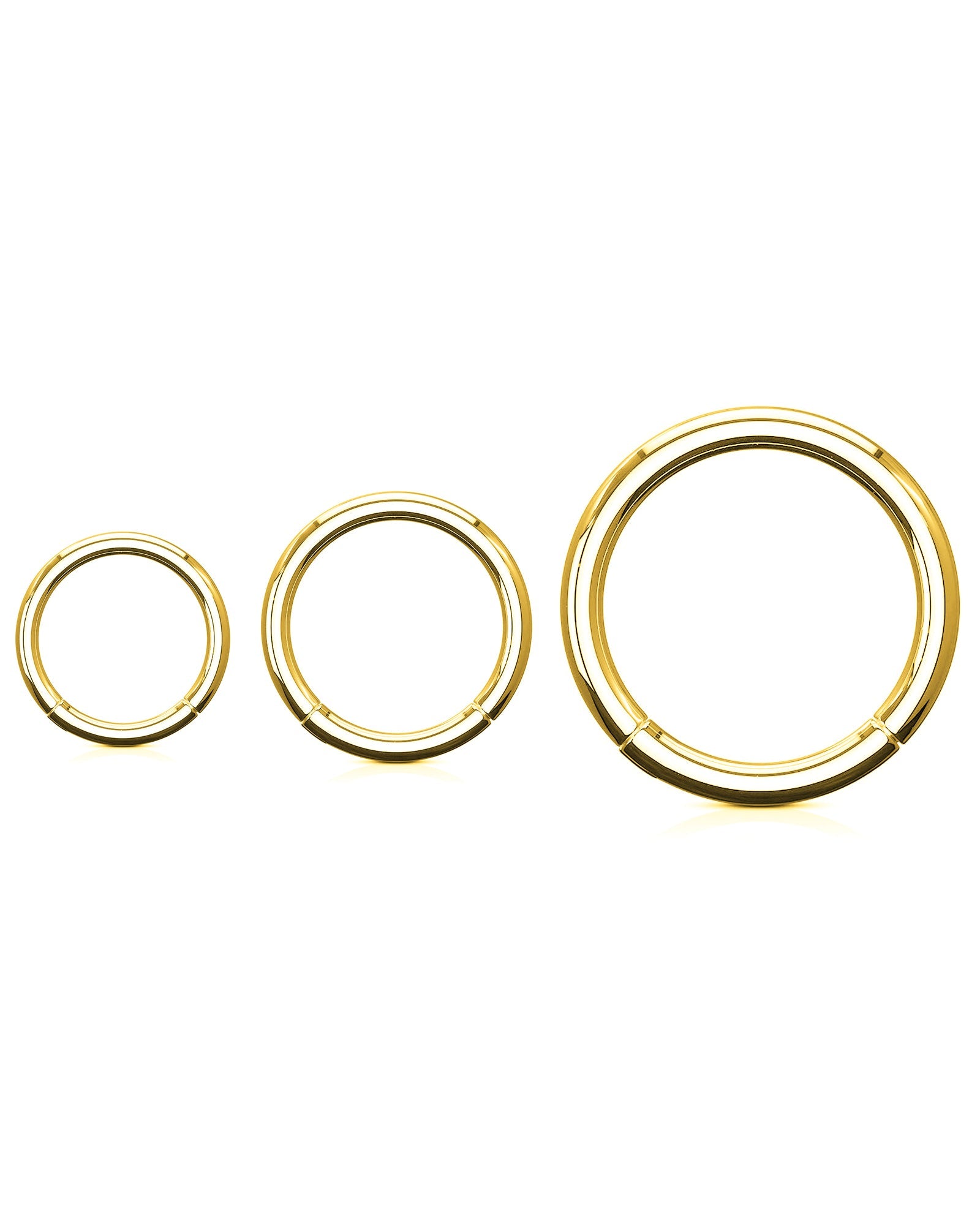 Ziv Thin Simple Hoop Ring Clicker Set