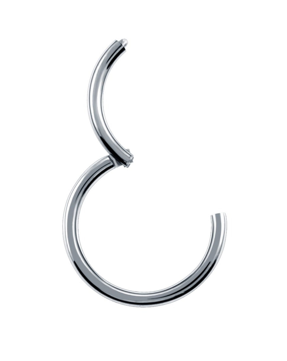 Ziv Thin Simple Hoop Ring Clicker Set