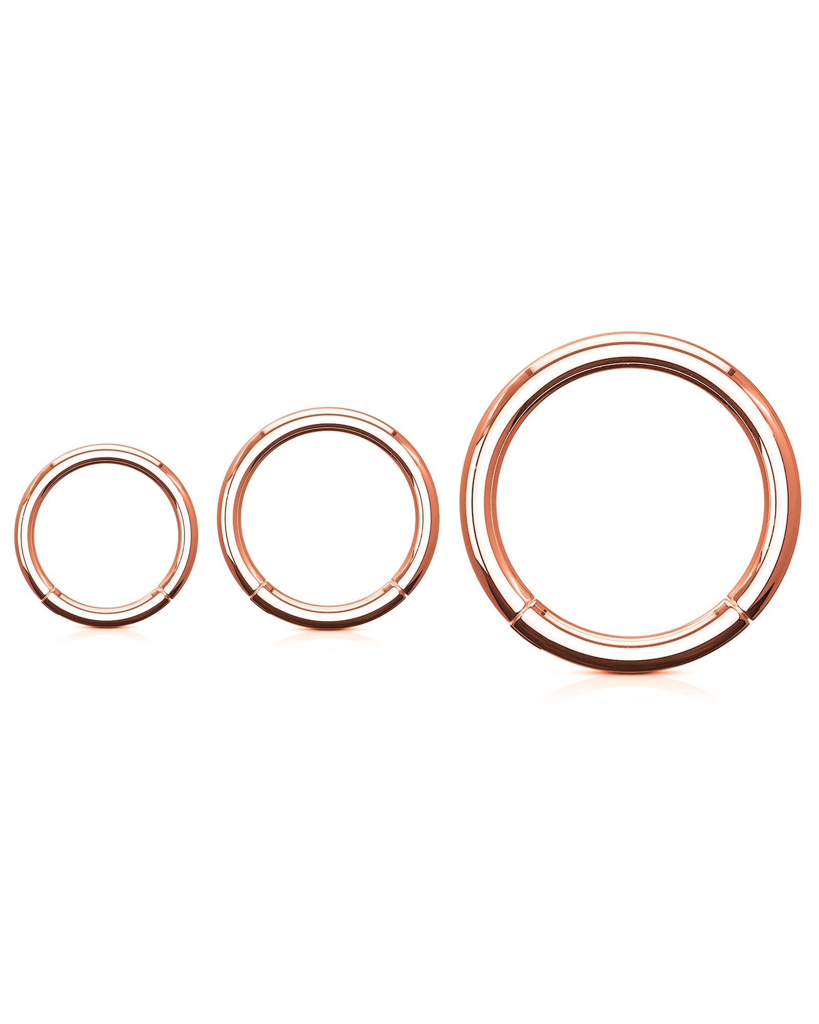 Ziv Thin Simple Hoop Ring Clicker Set